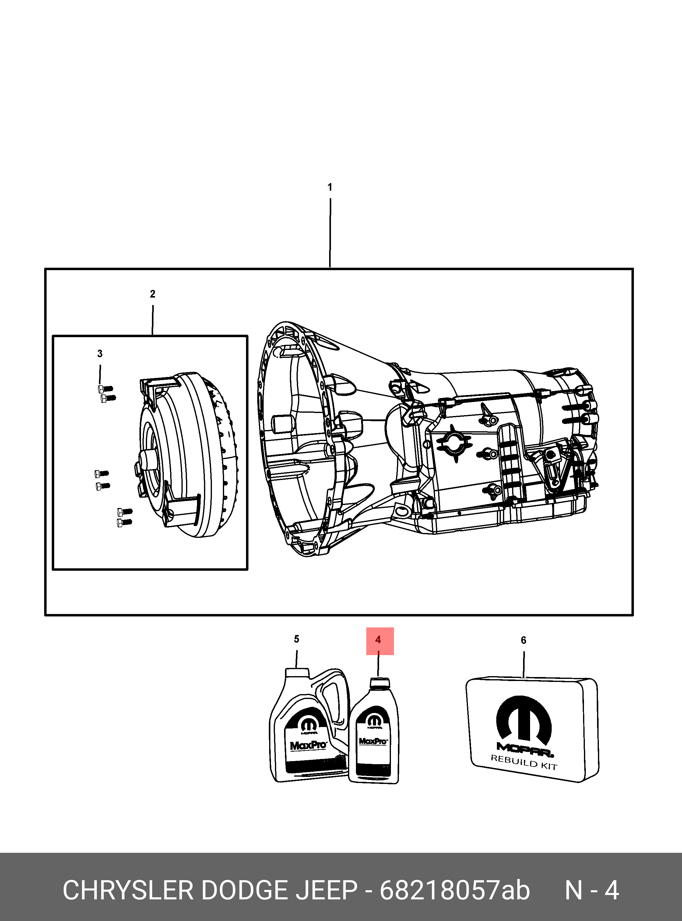 CHRYSLER MOPAR ATF+4 Жидкость трансмис. (пластик/США) (0,946L)