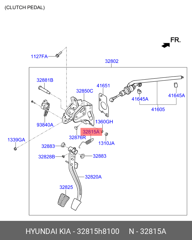  Пружина педали сцепления (Hyundai/Kia) 32815H8100