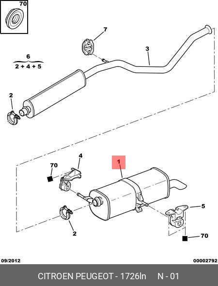 Выхлопная система пежо 408 схема