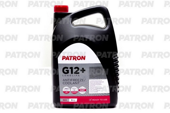 Антифриз красный G12+ 5 кг (PATRON) PCF2005