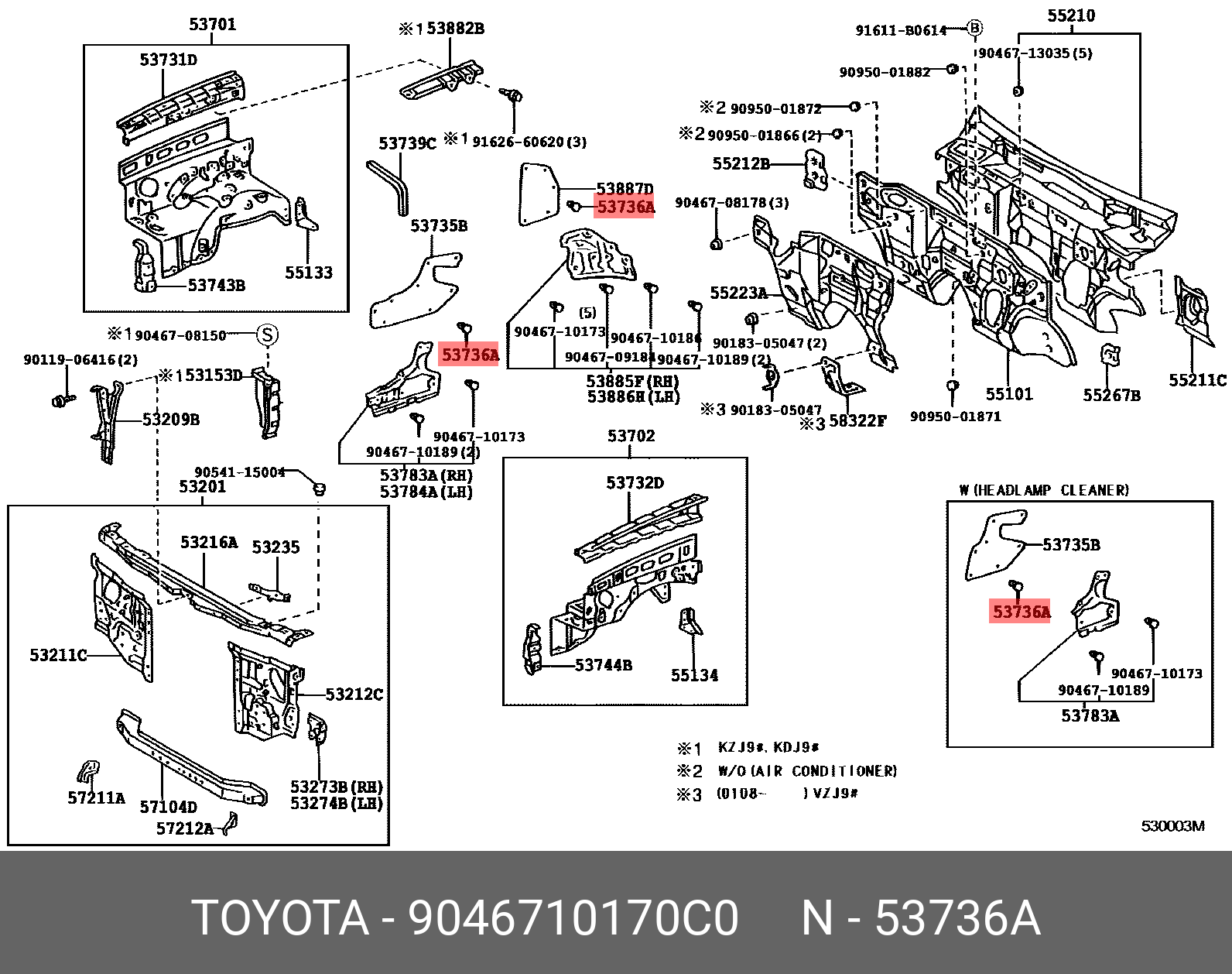 клоп накладки рамки радиатора TOYOTA RAV4 (A30) 05-12