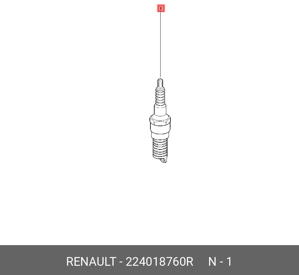 Свеча зажигания   RENAULT арт. 224018760R