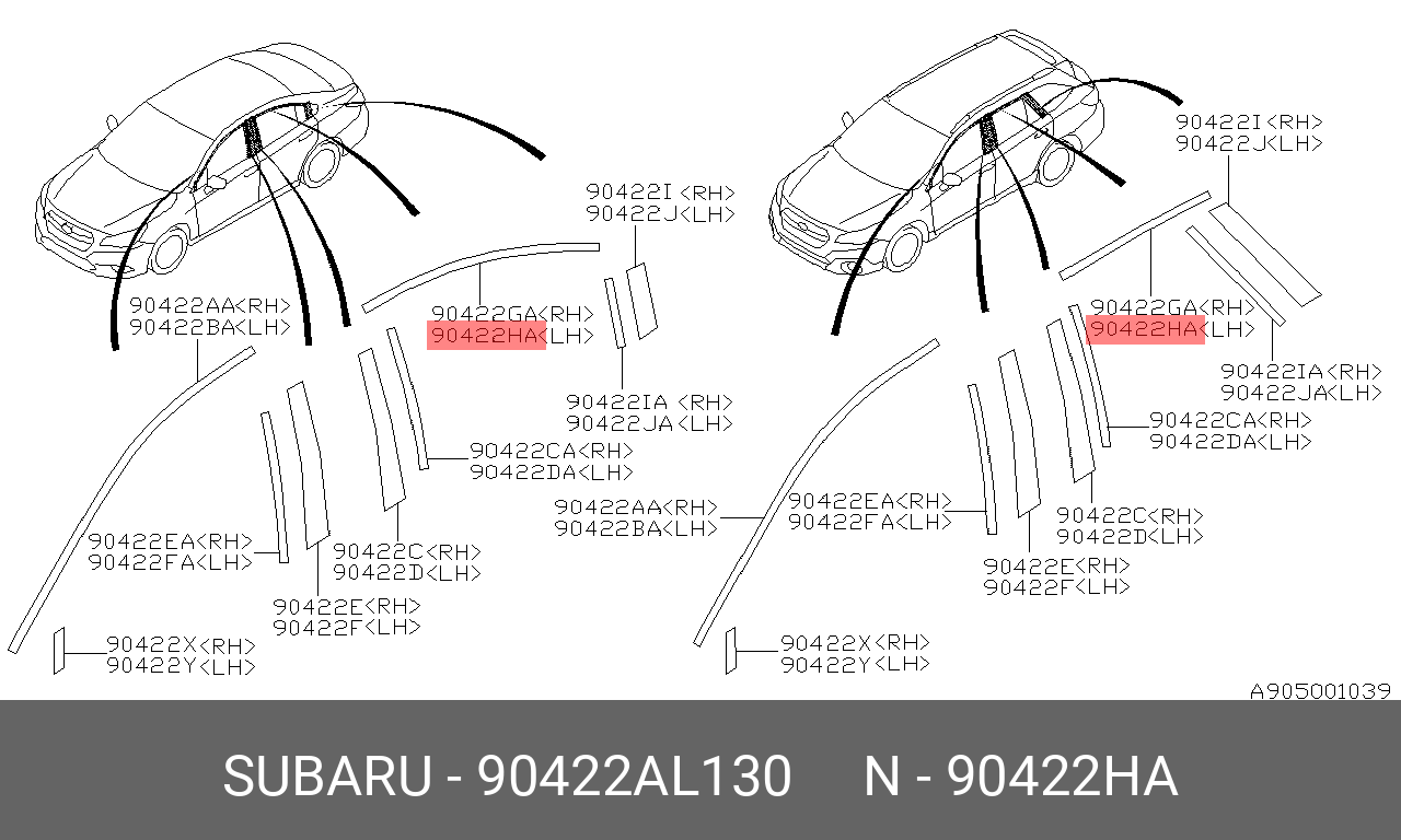 90422AL130 ЗАЩИТНАЯ ПЛЕНКА ДВЕРИ SUBARU купить, цена в Челябинске