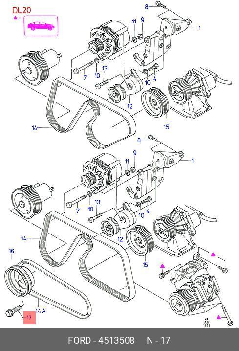 Форд транзит дизель схема установки ремня 4 513 508 БОЛТ М6Х12 HF 8 FORD - купить, цена в Москве