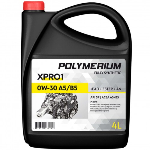 масло моторное "POLYMERIUM XPRO1 0W-30 ACEA А5/B5; API SP; FORD; VOLVO; LAND ROVER", 1 л.