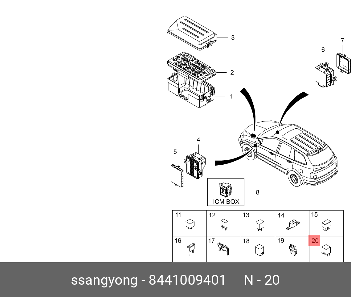  Реле (Ssangyong) 8441009401