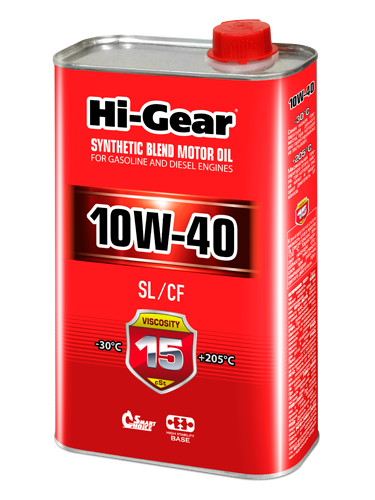 HI GEAR 10W40 SL/CF Масло полусинет. (1L)