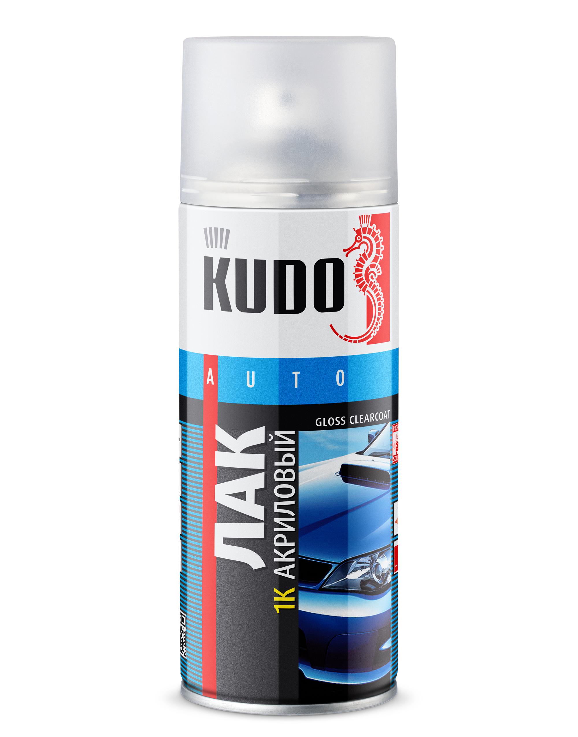 Лак акриловый для покрытия краски металлик KUDO 520 мл (аэрозоль)