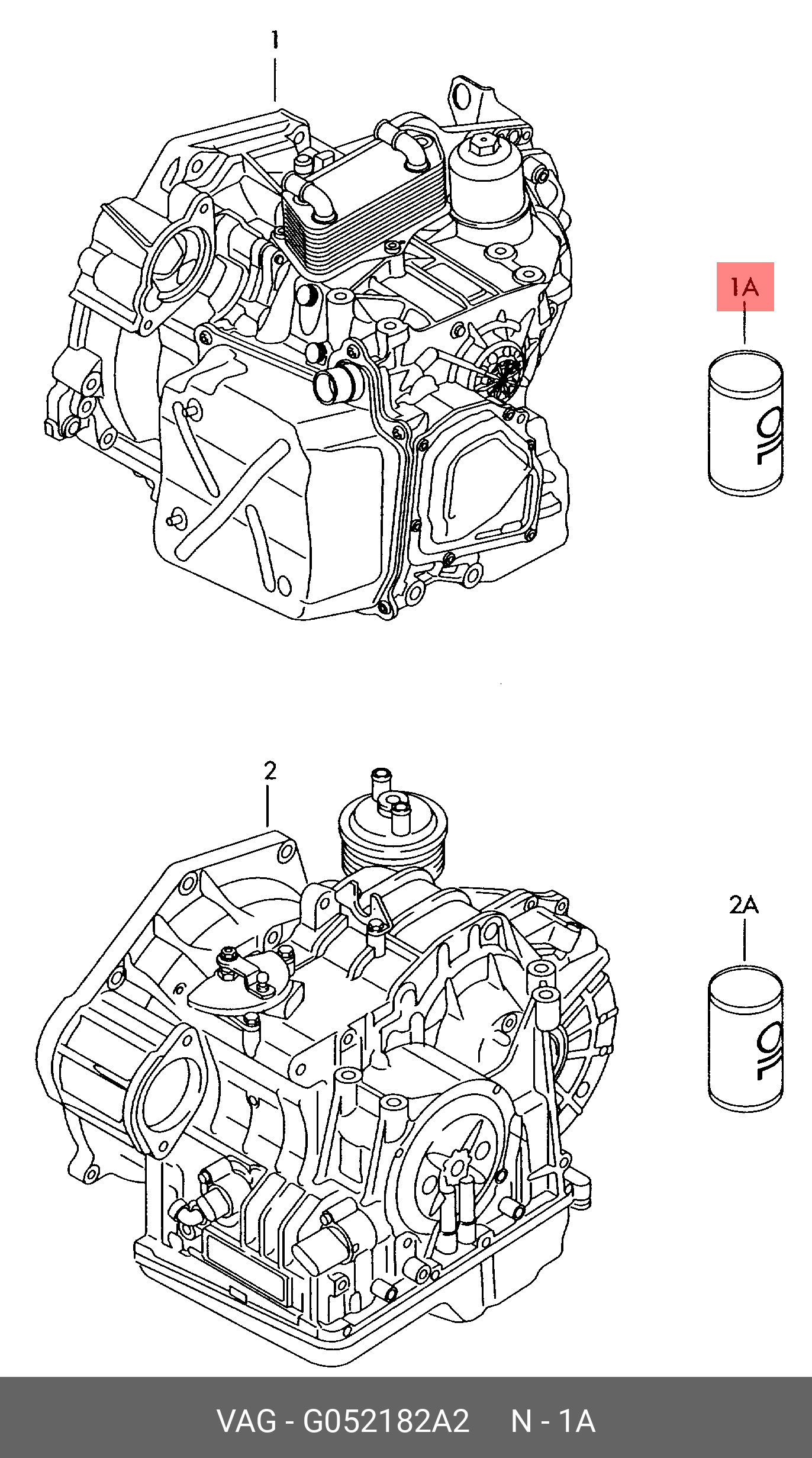 G052182A2 (G 052 182 A2) VAG Масло трансмиссионное "ATF DSG", 1л ...