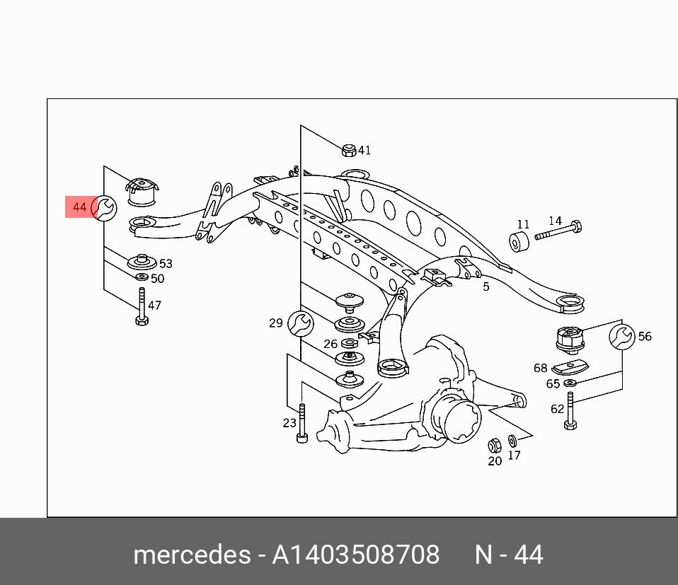 A 140 350 87 08 MERCEDES BENZ Сайлентблок задней балки - купить в  Калининграде | Япония-Авто