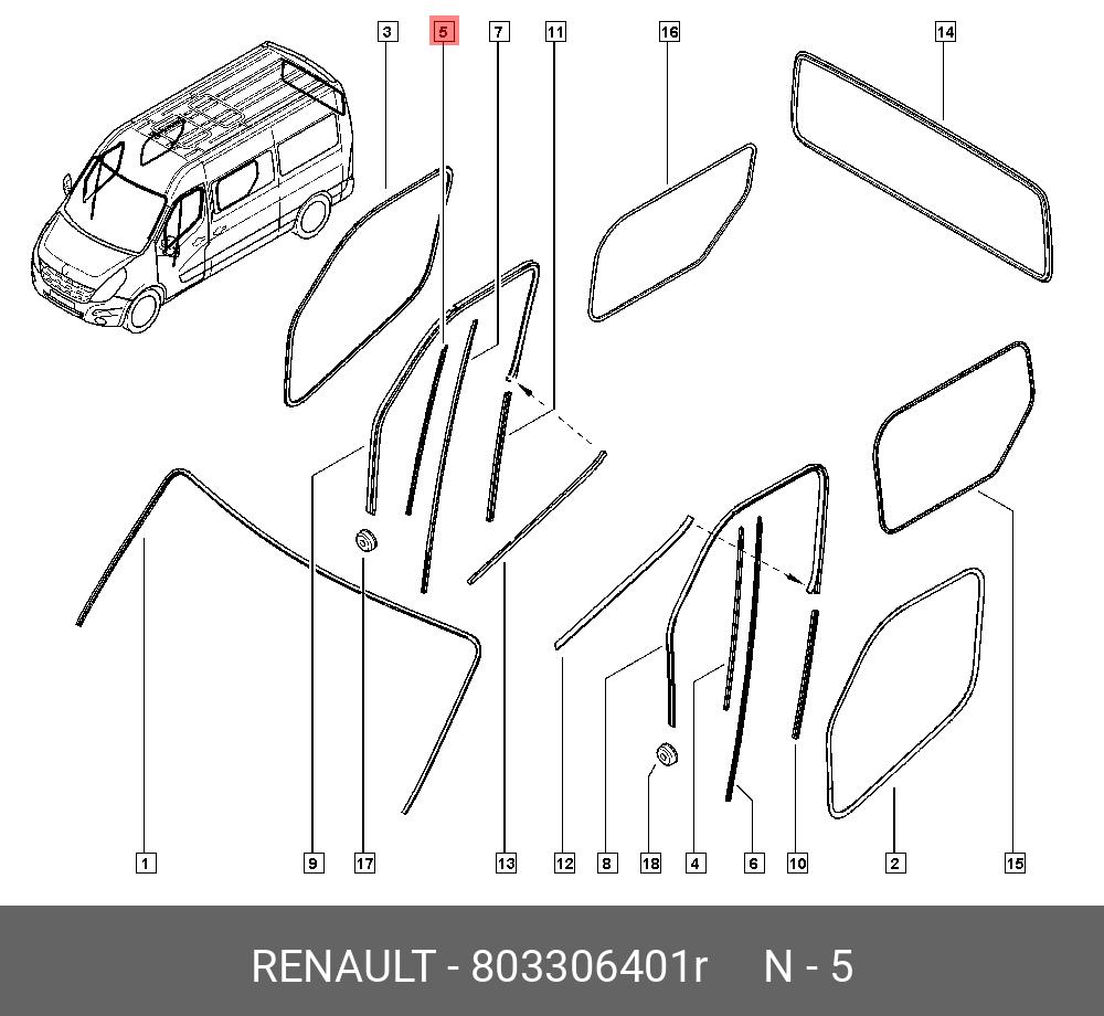 803306401R RENAULT УПЛОТНИТЕЛЬ ДВЕРИ - купить, цена в Санкт-Петербурге