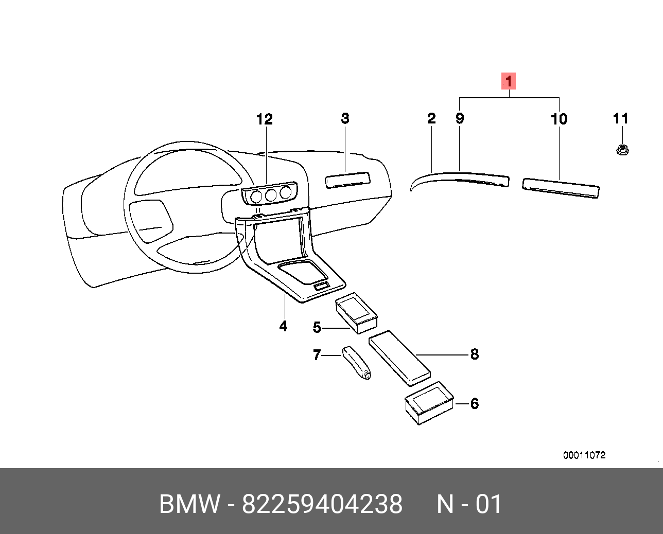 4 82 25. BMW e36 комплект дооснащения деревянных накладок. Nussbaum дерево BMW.