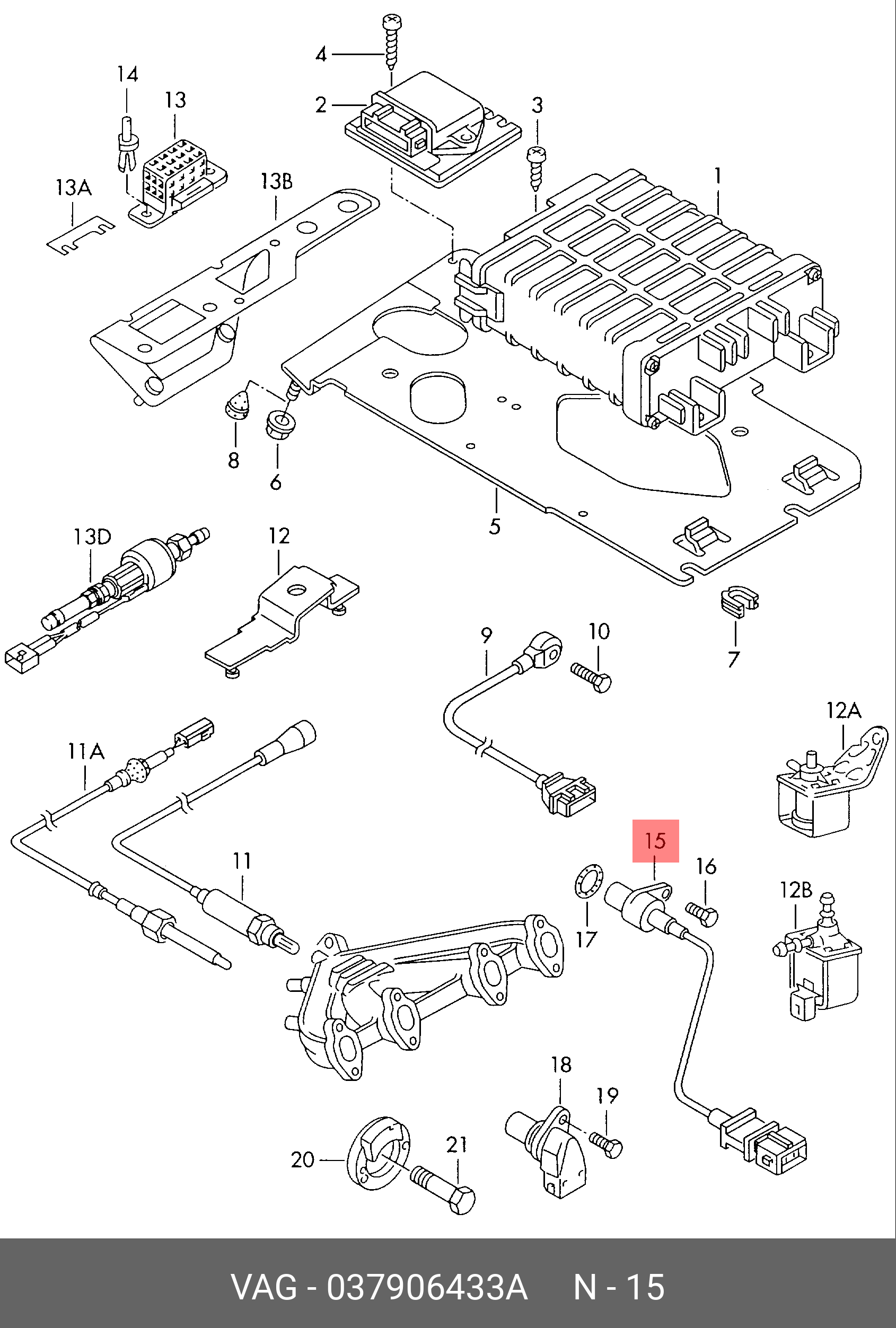 S3様　専用 AUTO-OTUA Crankshaft Crank Position Sensor 037906433A
