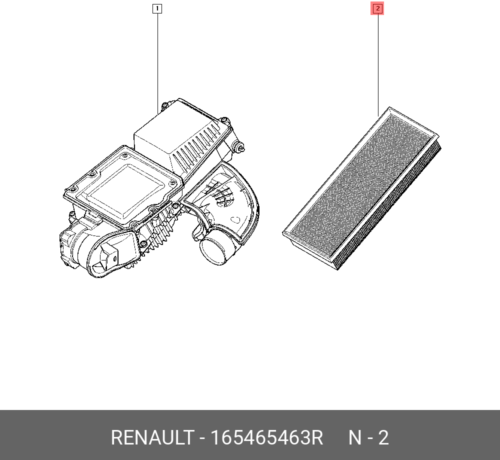 Фильтр воздушный   RENAULT арт. 165465463R