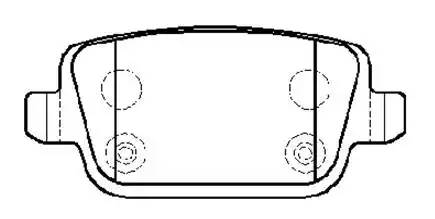 колодки тормозные задние (дисковые) (95.1*43.1) Galaxy, Kuga, S-MAX, Volvo S80 II, V70 III, XC70 II