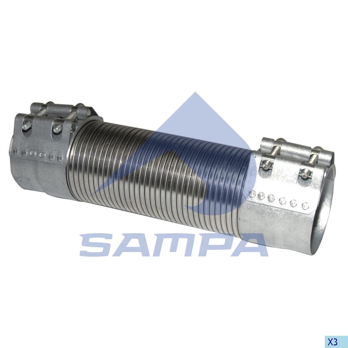 100263 Гофра D 90,0 L=270 mm с хомутами A9734900165 с хомутами SAMPA  купить, цена в Челябинске