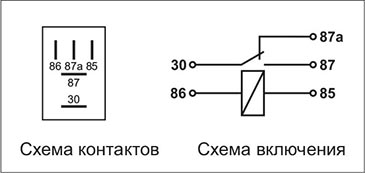 Реле 5 контактное 5 вольт схема
