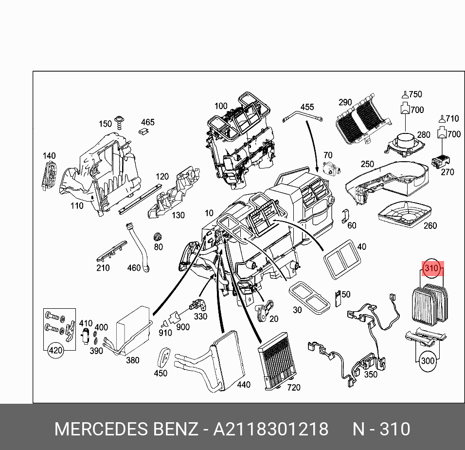 Фильтр салона, угольный   Mercedes-Benz арт. A2118301218