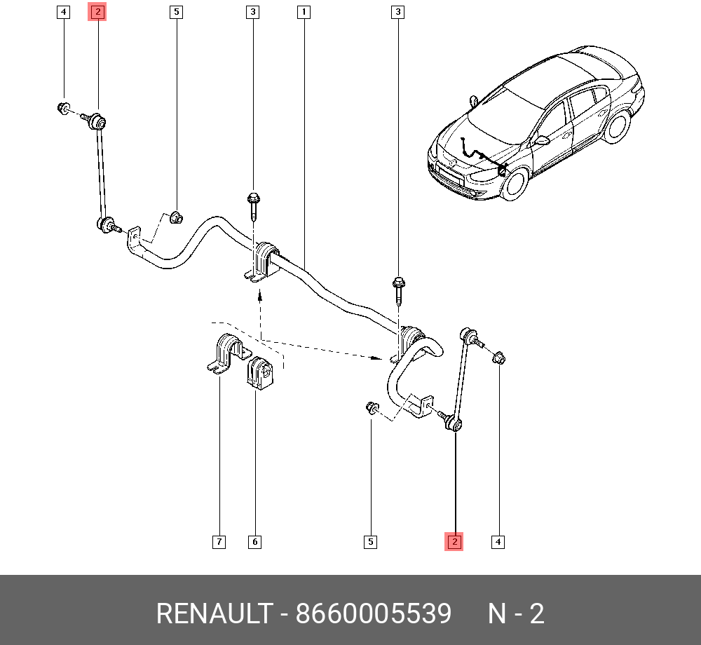 Купить Втулки Стабилизатора Рено Флюенс