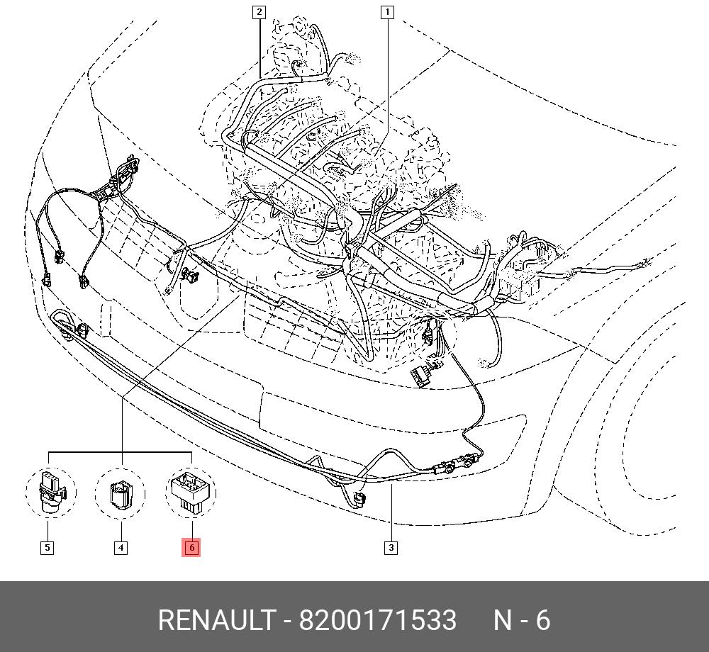 8200171533 RENAULT ЖГУТ ЭЛ ПРОВОДОВ П - купить, цена в Санкт-Петербурге