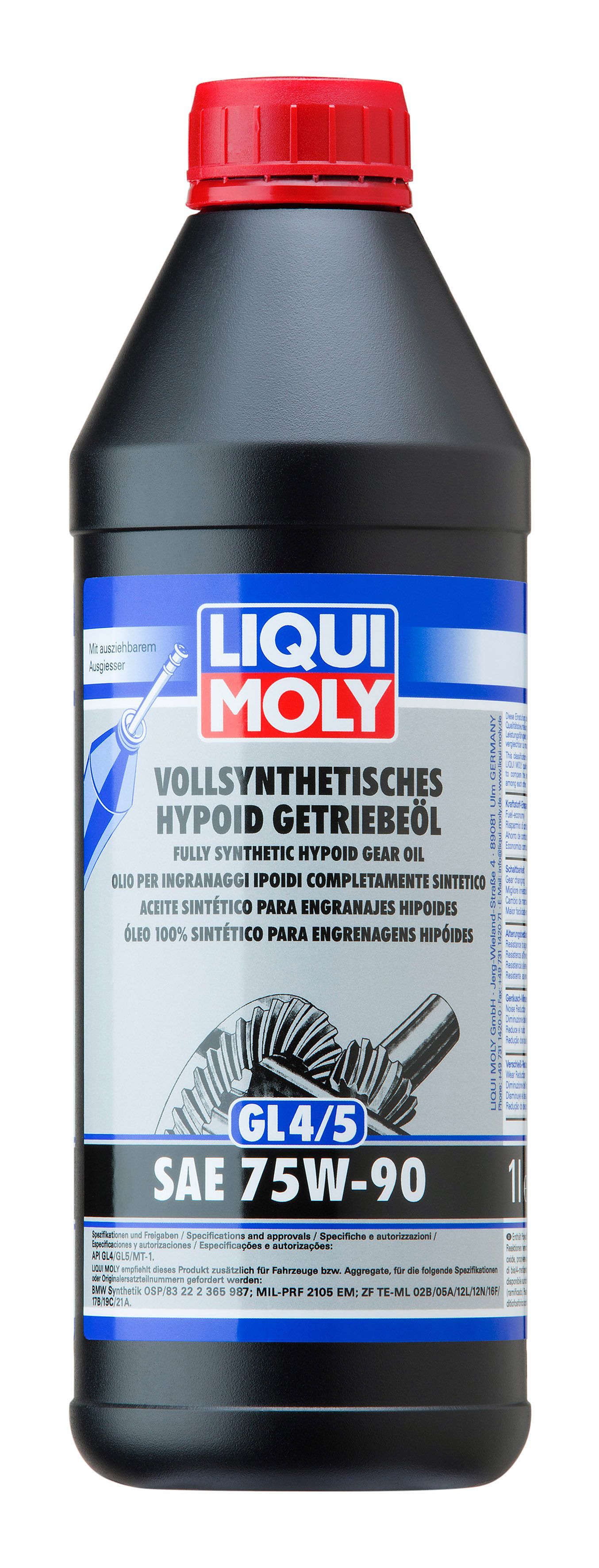 Масло трансмиссионное Liqui Moly Vollsynthetisches Hypoid-Getriebeoil 75W90