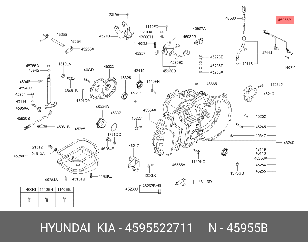  Датчик детонации (Hyundai,Kia) 4595522711