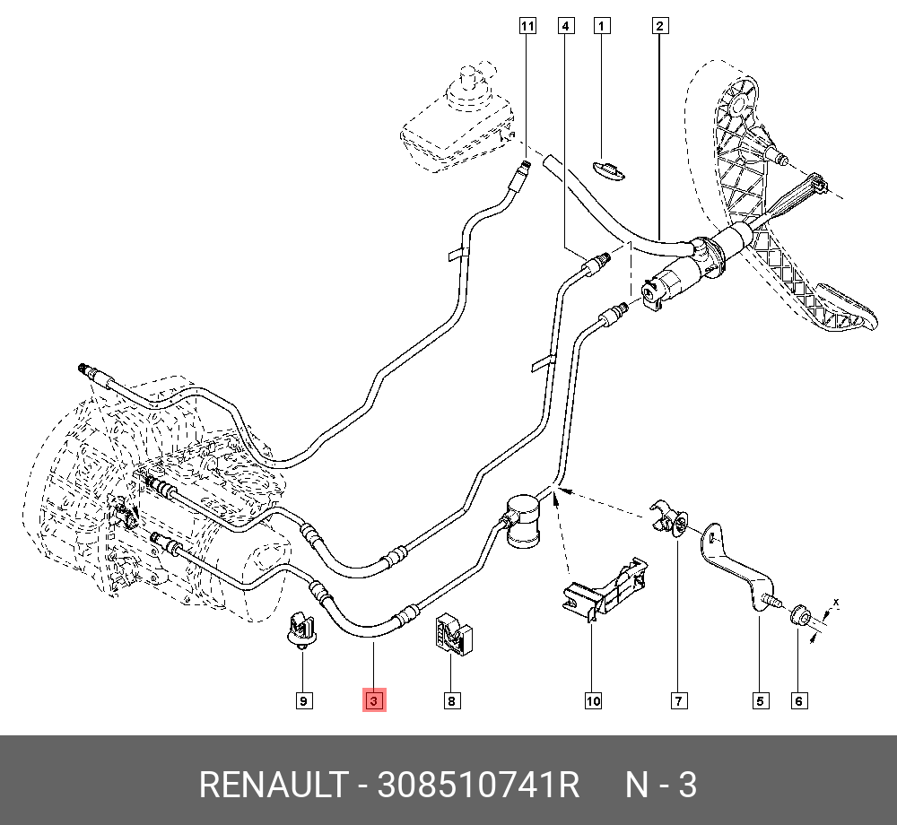 Гидропривод рено. 308510741r трубка сцепления. 308510741r трубка гидропривода сцепления. 308523875r трубка гидропривода сцепления Ларгус.