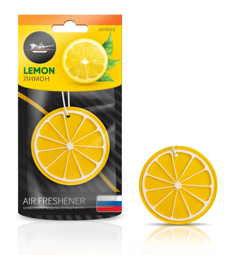 Ароматизатор подвесной пластик Сочный фрукт лимон(доставка 2-3 часа)