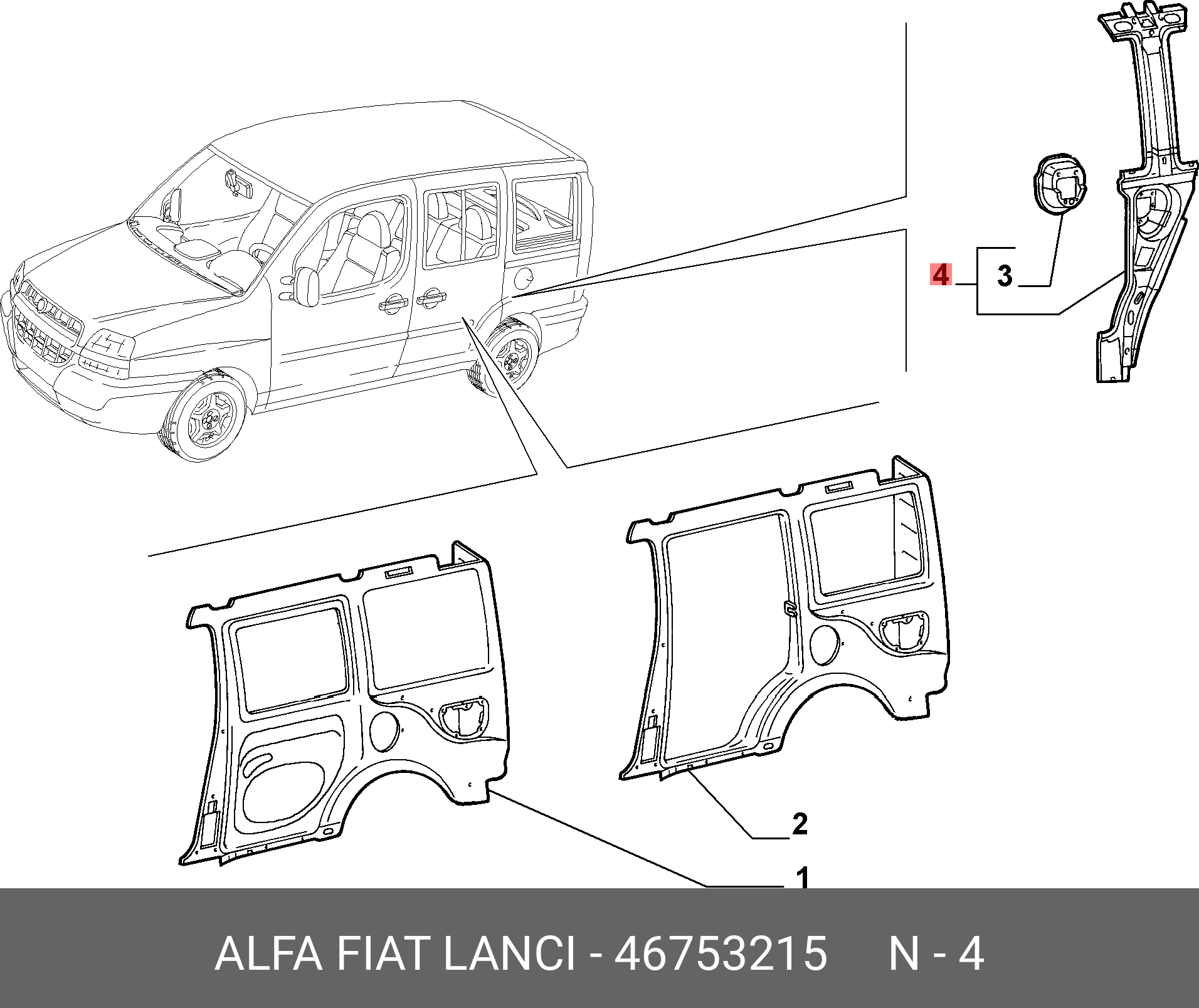 Fiat doblo схема. Панель передка фиат добло. fiat professional doblò, 2004, zfa22300005308862. схема крепления переднего крыла фиат добло 2008.