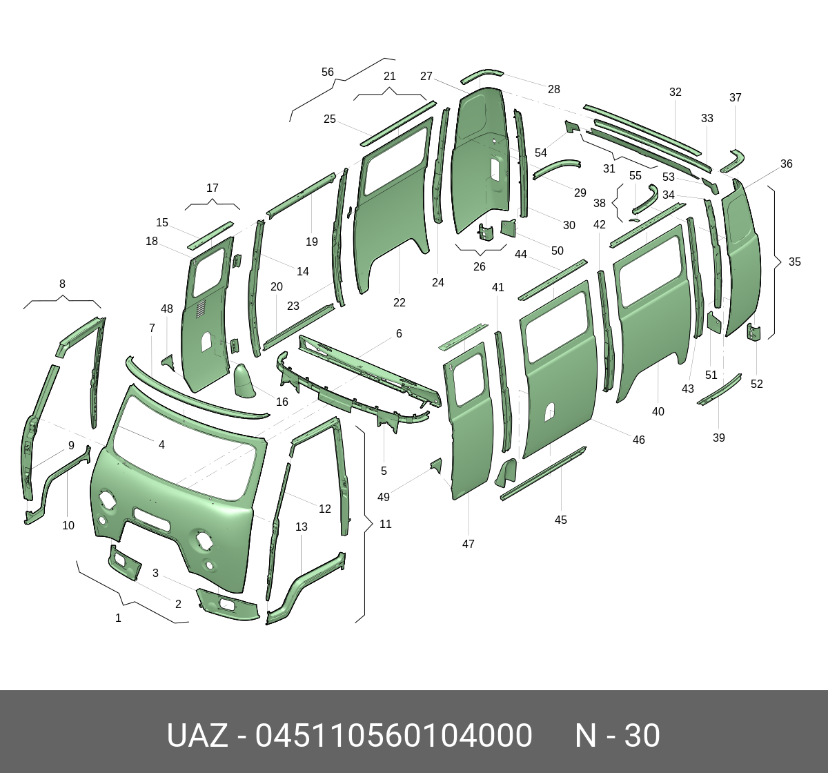 СТОЙКА ЗАДКА ПРАВАЯ УАЗ-452 (451 10 5601040) UAZ UAZ 045110560104000 на  АКГС МАРКЕТ - Звоните по тел. 8-800-775-44-50