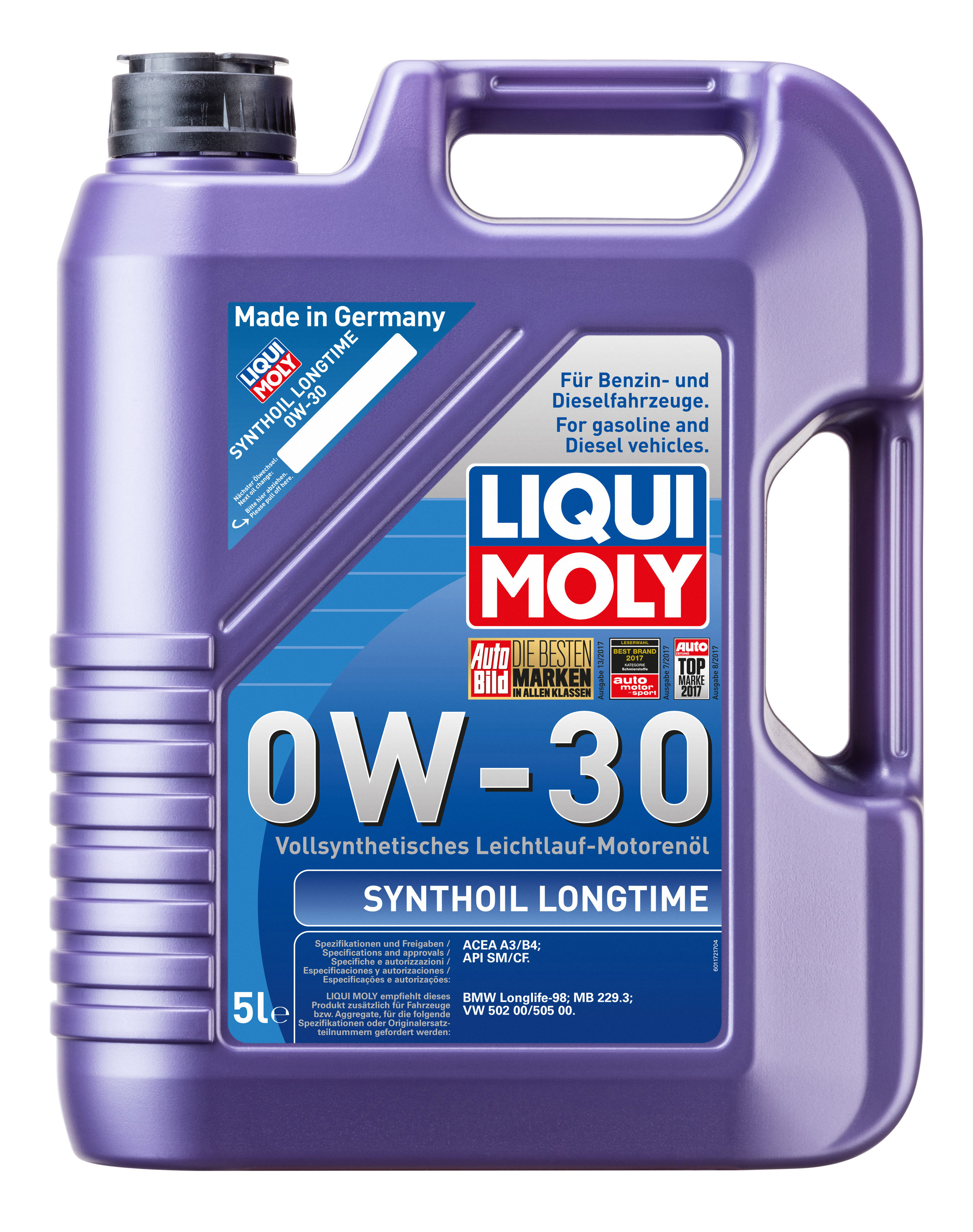 LM Synthoil Longtime 0W-30 SM, A3/B4 Масло моторное синт. 5л