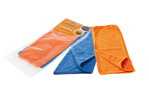 Набор салфеток из микрофибры, синяя и оранжевая (2 шт., 30*30 см)(доставка 2-3 ч