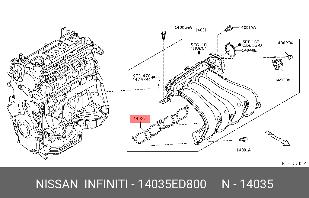 прокладка коллектора впускного 2,0  Nissan Qashqai/X-Trail T31/ Tiida 1.8 / RENAULT