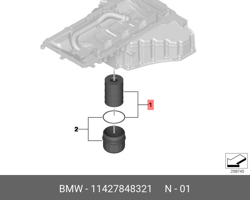 Фильтр масляный   BMW арт. 11427848321