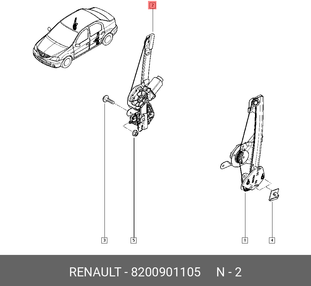 901 000. Система стеклоподъемников Рено. 39120-Tf0-901.