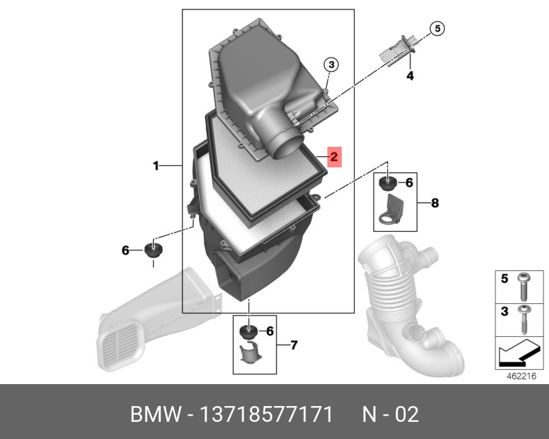 Фильтр воздушный   BMW арт. 13718577171