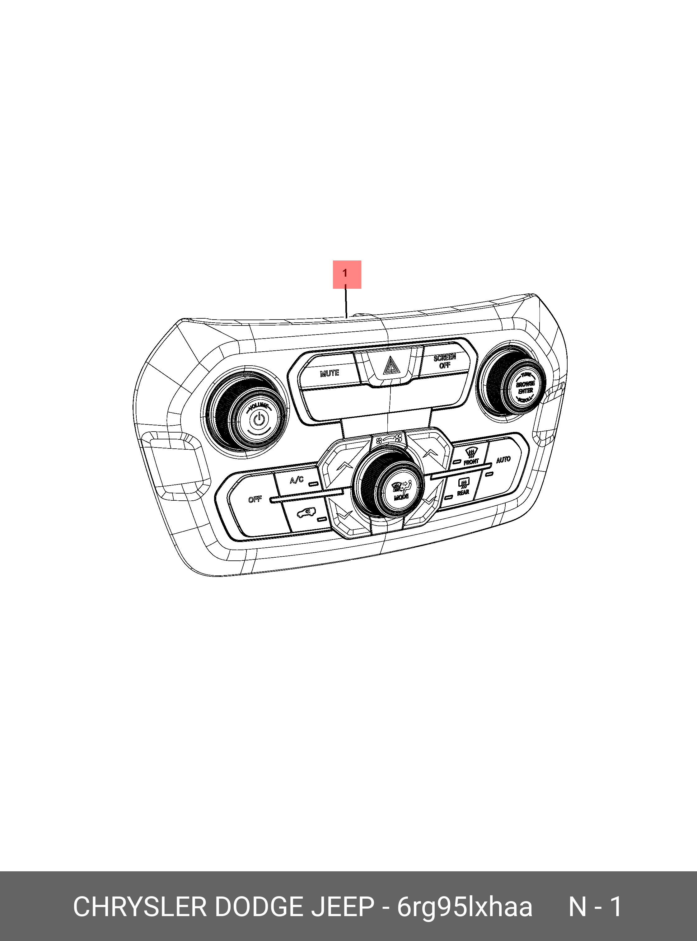 6RG95LXHAA CHRYSLER RADIO MULTI MEDIA - купить, цена в Санкт-Петербурге