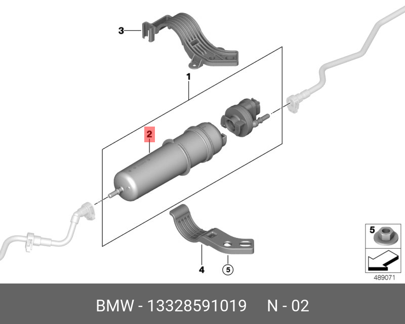 фильтр топливный BMW X3 (G01) 17-