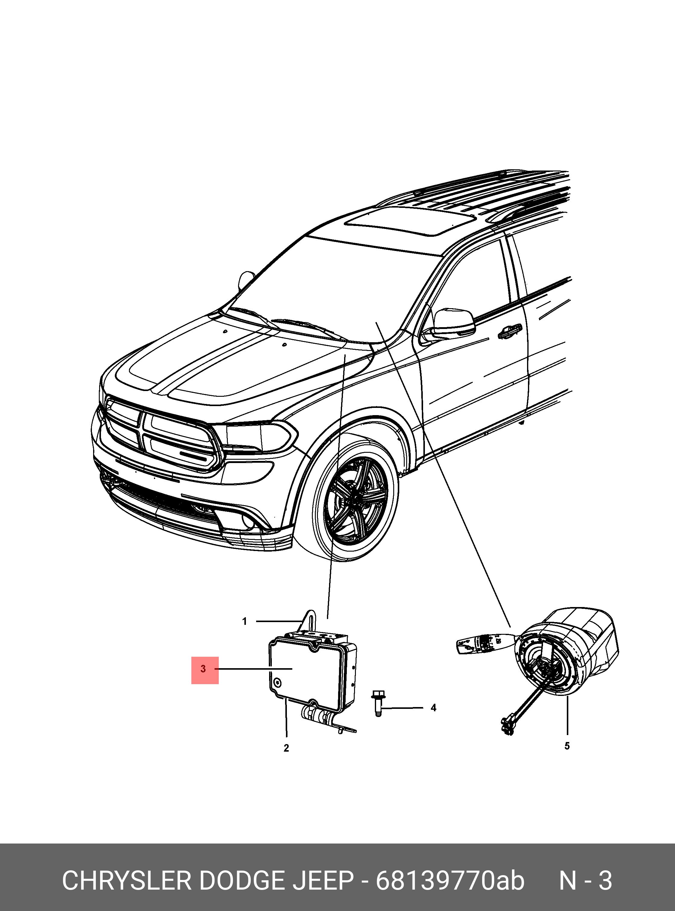 68139770AB CHRYSLER БЛОК УПРАВЛЕНИЯ АБС | Купить запчасть