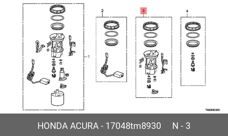 Фильтр топливный   HONDA арт. 17048TM8930