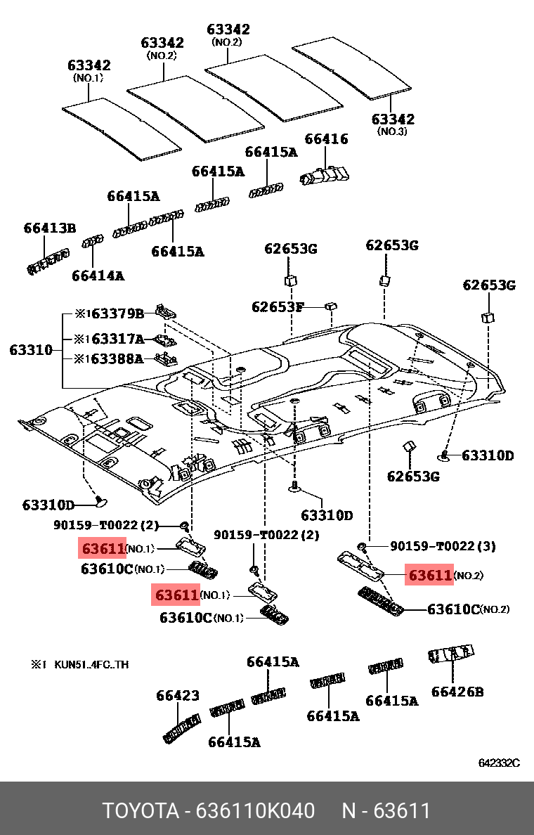 TOYOTA 636110K040 Запчасть - купить в Екатеринбурге