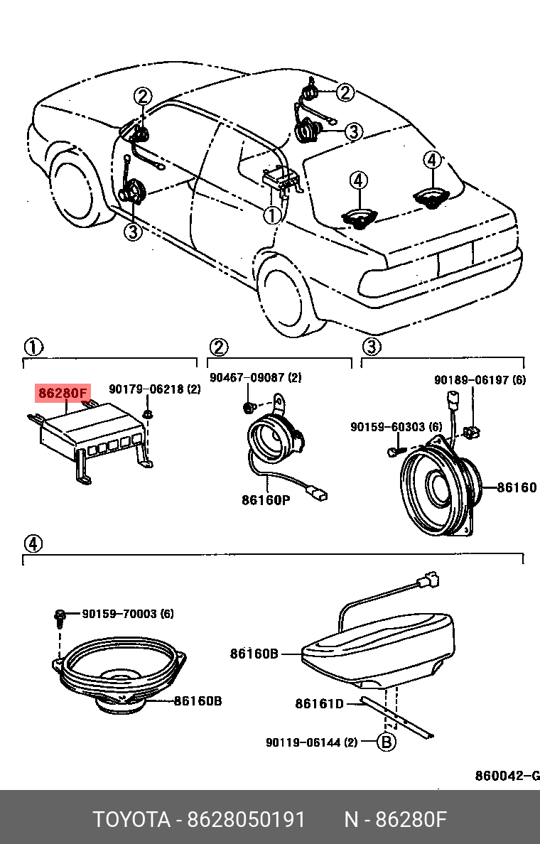 8628050191 (86280-50191) TOYOTA LEXUS Аудио усилитель | Купить запчасть