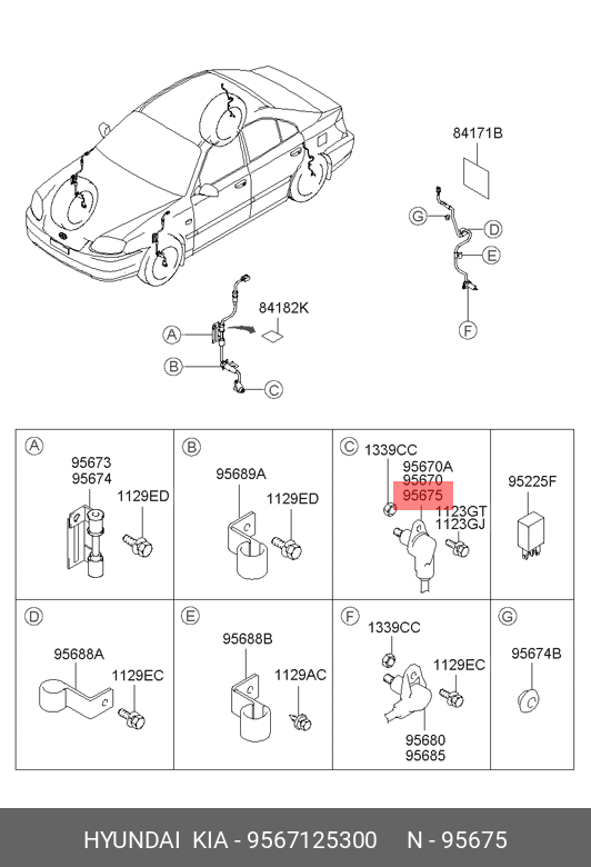 Каталог запчастей accent. Датчик ABS Hyundai Matrix 2008. Акцент 2008 ТАГАЗ схема АБС. Датчики Хендай акцент расположение. Схема установки датчиков на Hyundai Accent.