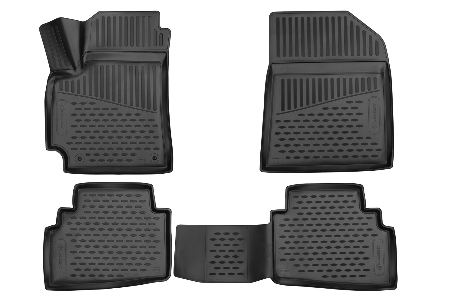 Коврики 3D в салон подходят для KIA Seltos, 2WD/4WD, 2020->  кроссовер, 4шт. (полиуретан)