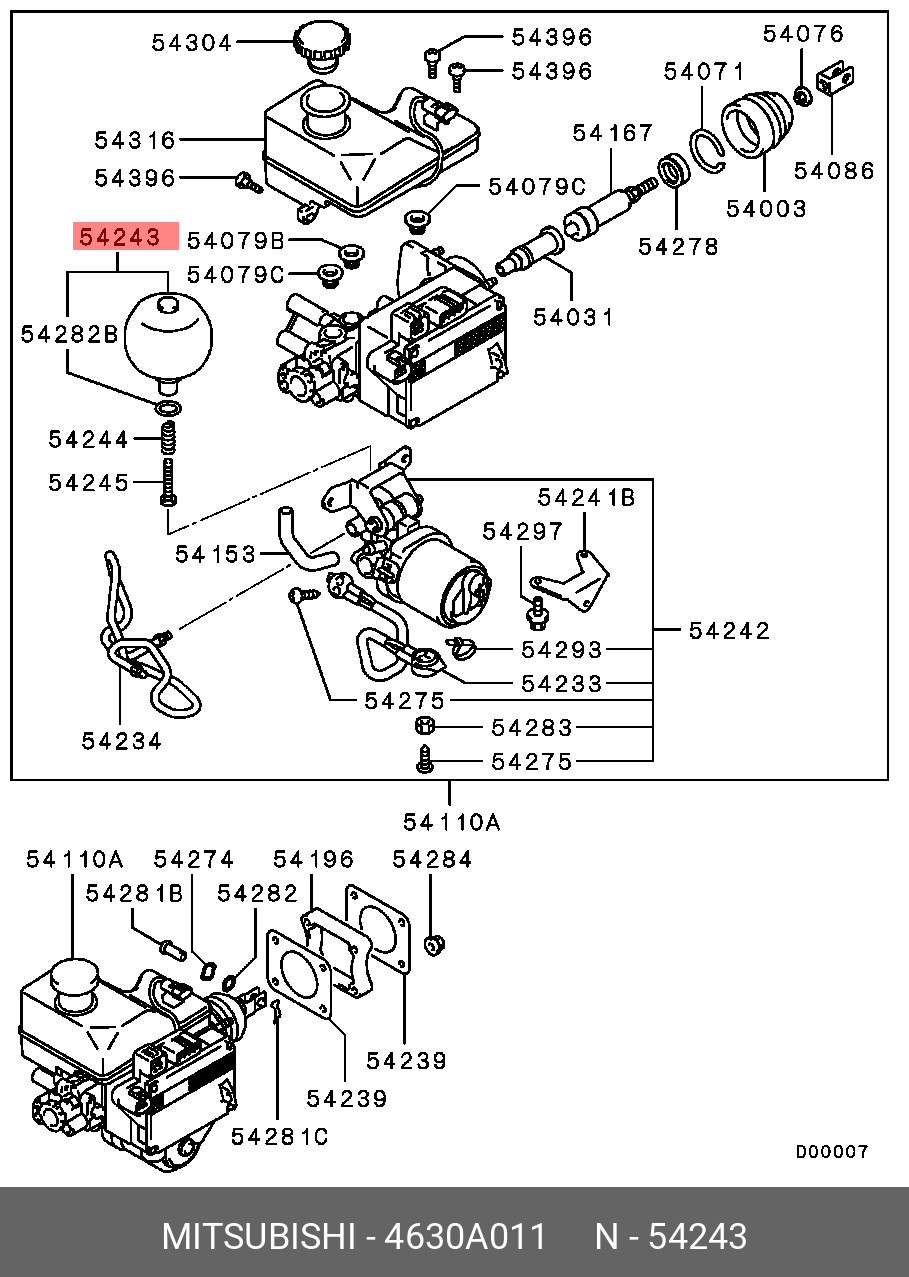 Гидроаккумулятор тормозной системы 4630A011