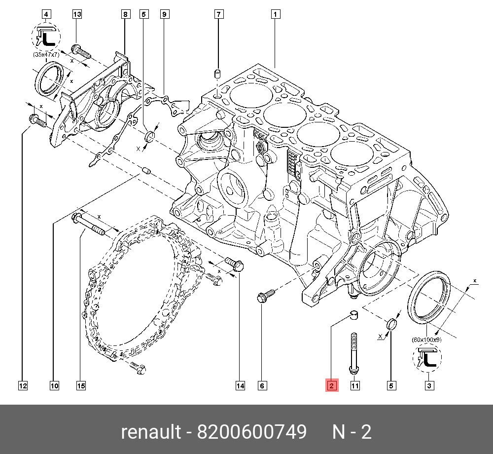 Втулка головки блока (Renault) 8200600749