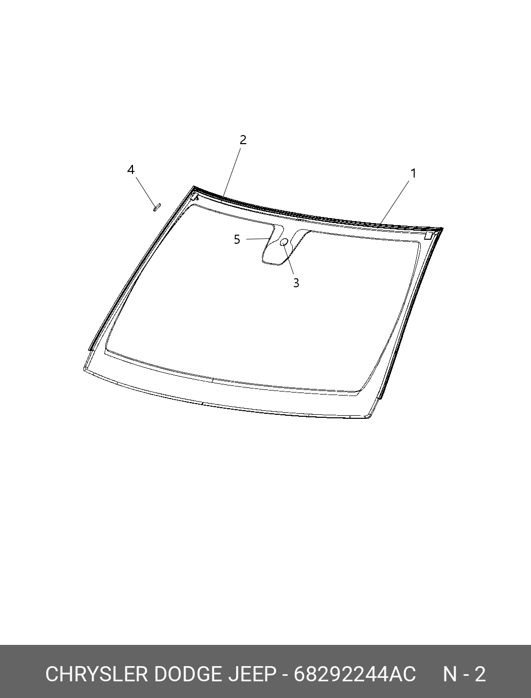 68292244AC СТЕКЛО ЛОБОВОЕ WK>2018 / XXX CHRYSLER DODGE JEEP купить, цена в  Челябинске