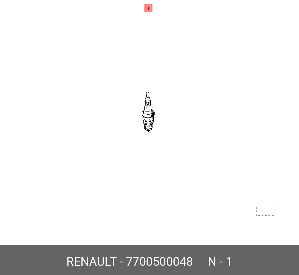Свеча зажигания   RENAULT арт. 7700500048