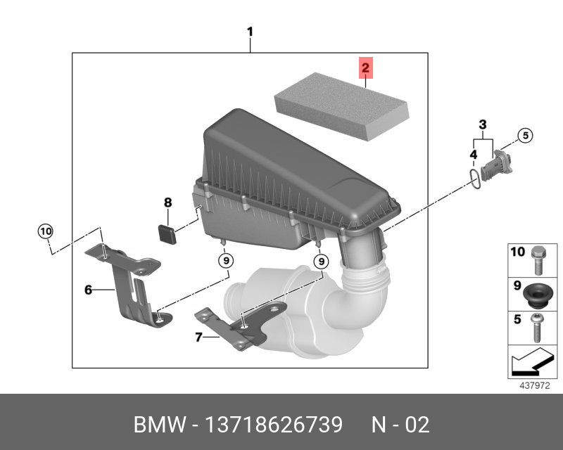 Фильтр воздушный   BMW арт. 13718626739