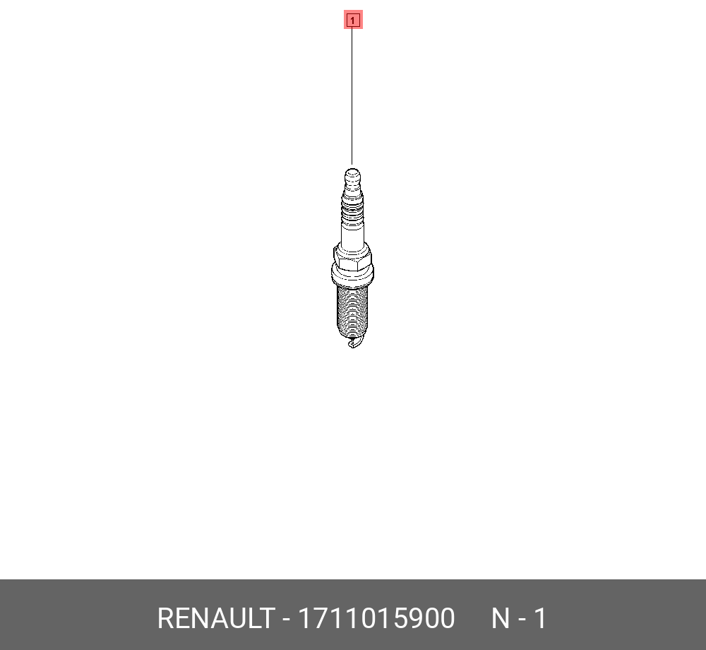 Свеча зажигания   RENAULT арт. 1711015900